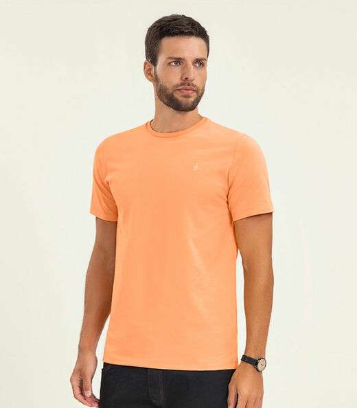 Camiseta Masculina Básica Diametro Laranja