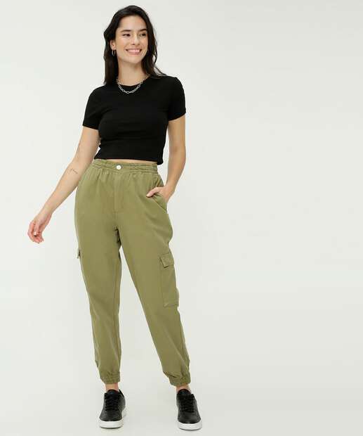 Blusa Feminina Canelada Manga Curta Marisa