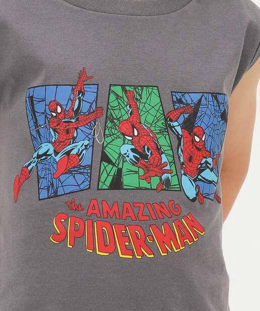 Regata Infantil Homem Aranha Marvel Tam 4 a 10