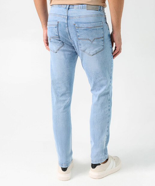 Calça Masculina Jeans Slim Bolsos Azul