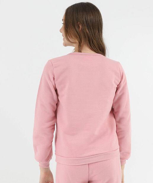 Blusão Juvenil Moletom Estampado Marisa Tam 10 a 16 Rosa