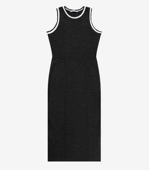 Vestido Midi Piquet Verona Feminino Endless Preto