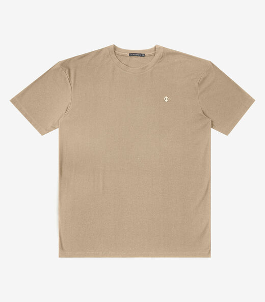 Camiseta Masculina Ribana De Viscose Diametro Marrom
