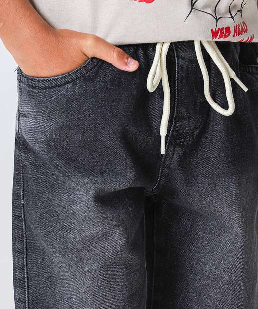 Bermuda Infantil Jeans Bolso Tam 04 a 08 Azul