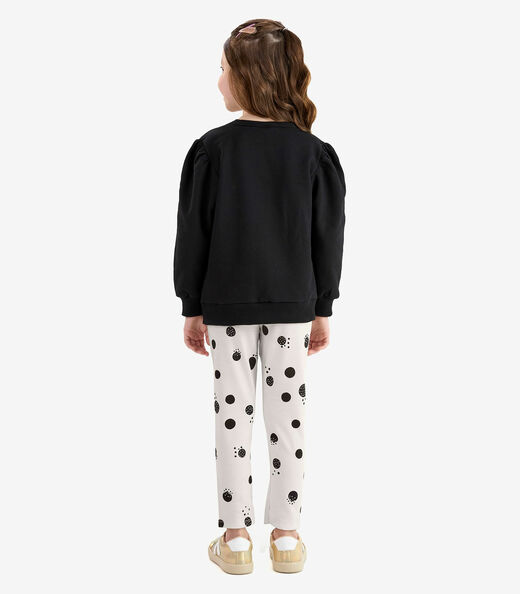 Conjunto Moletom Blusão Com Calça Rovi Kids Preto