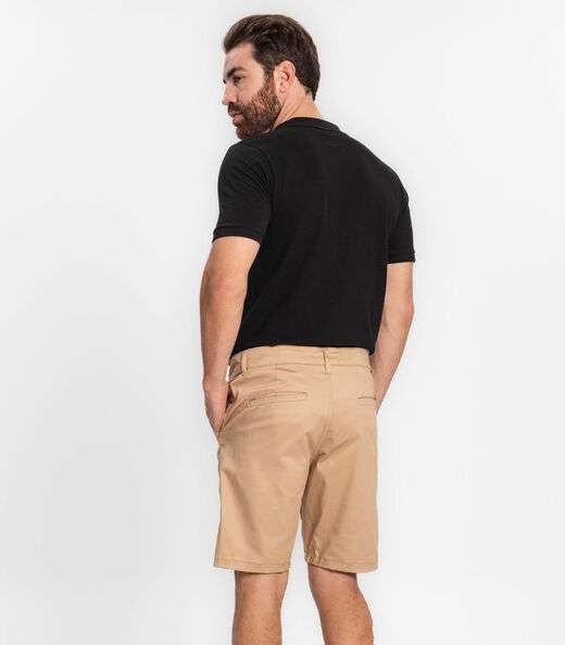 Bermuda Masculina Em Sarja Diametro Marrom
