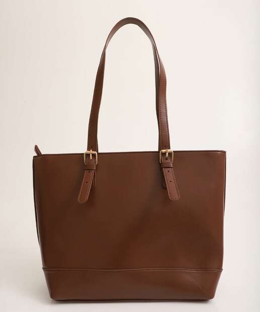 Bolsa De Ombro Tote Feminina Marisa Marrom 
