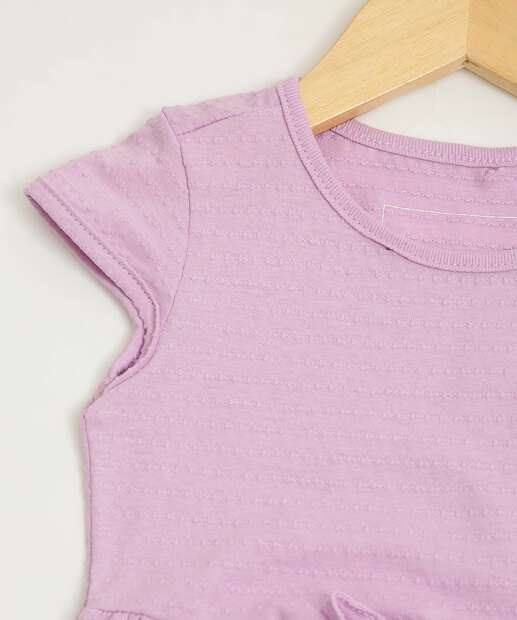 Vestido Infantil Flocado Amarração Marisa Tam 1 a 4 