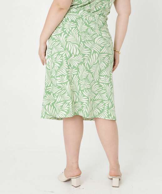 Saia Plus Size Midi Feminina Transpassada Marisa
