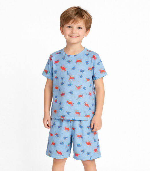 Image_Pijama Infantil Masculino Blusa E Bermuda RoviKids Azul
