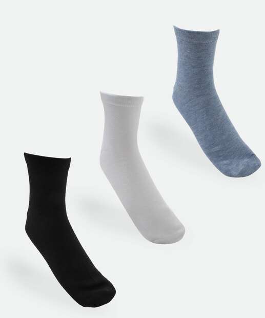 Image_Kit 3 Pares Meias Masculina Cano Curto Básica Marisa