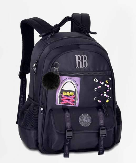 Image_Mochila Infantil Escolar Rebecca Bonbon Preto