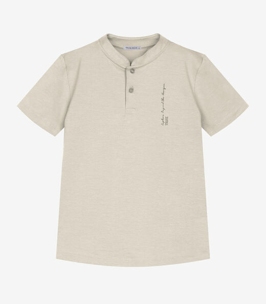 Conjunto Infantil Camiseta Com Bermuda Trick Nick Bege