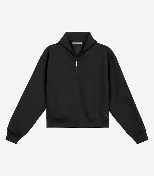 Blusão Feminino Gola Alta Felpado Endless Preto