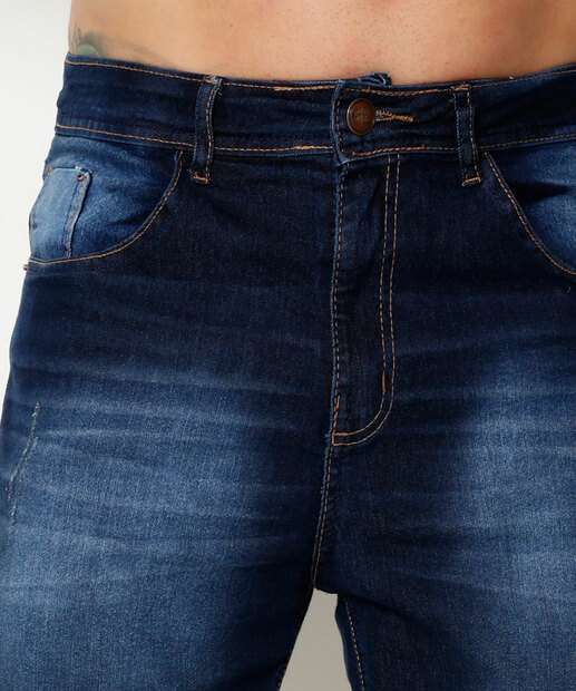 Bermuda Masculina Jeans Bolsos 