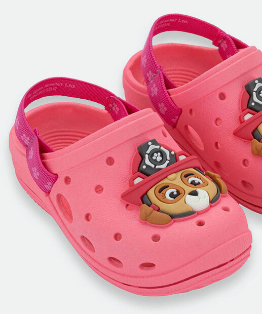 Sandália Babuche Infantil Patrulha Canina Rosa
