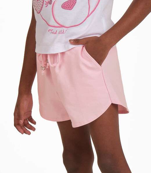 Conjunto Camiseta com Shorts Menina Trick Nick Branco