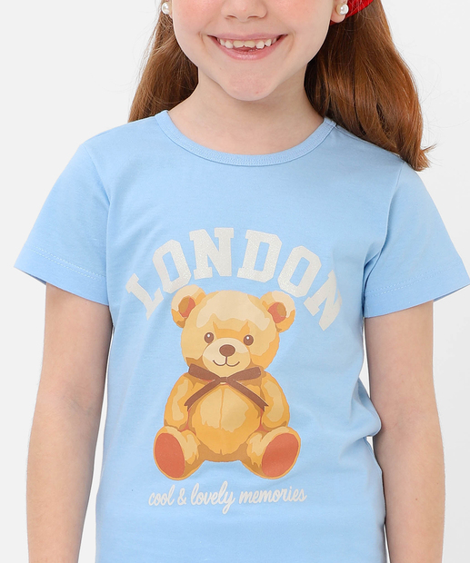 Blusa Infantil Marisa Tam 4 a 10 Azul