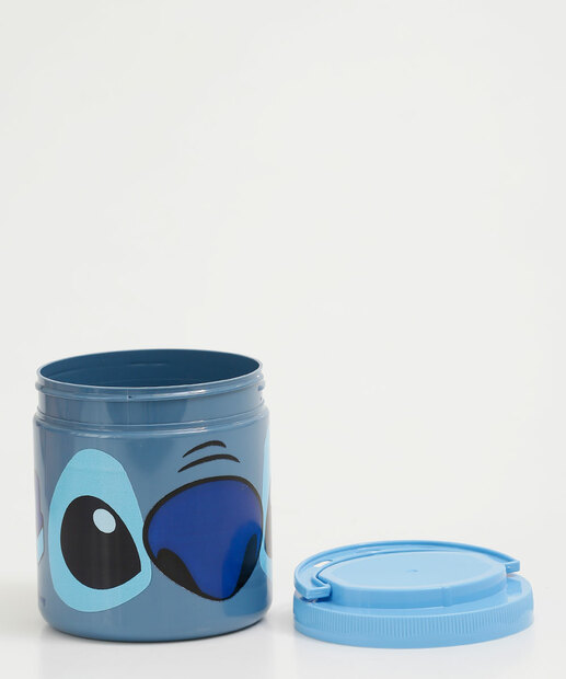 Pote Com Tampa Organizador Stitch Disney 1000ML