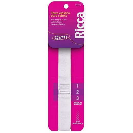 Image_Faixa De Cabelo Gym Ricca Ajustável White