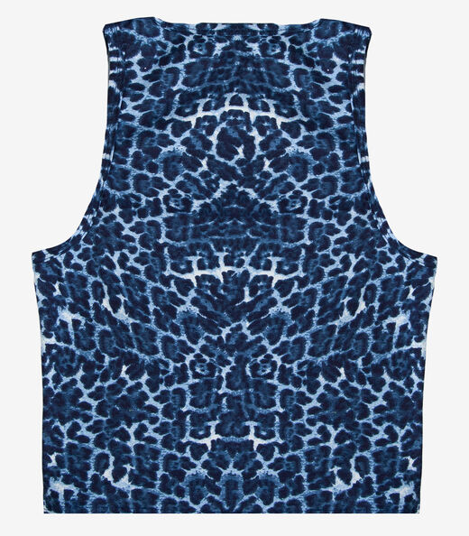 Regata Feminina Estampada Em Cotton Infinita Cor Azul