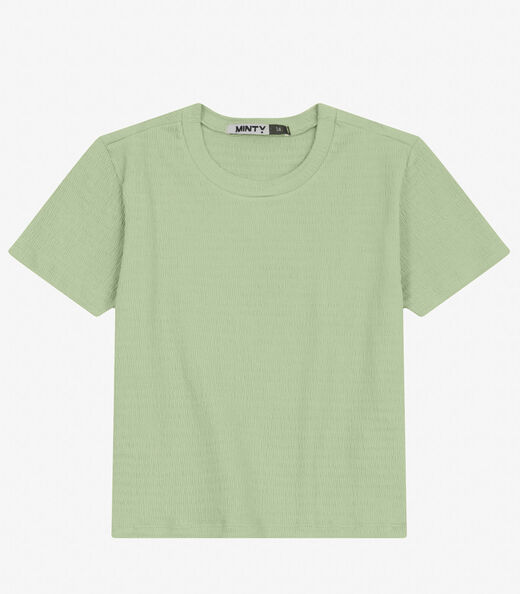 Blusa Juvenil Feminina em Malha Anarruga Minty Verde