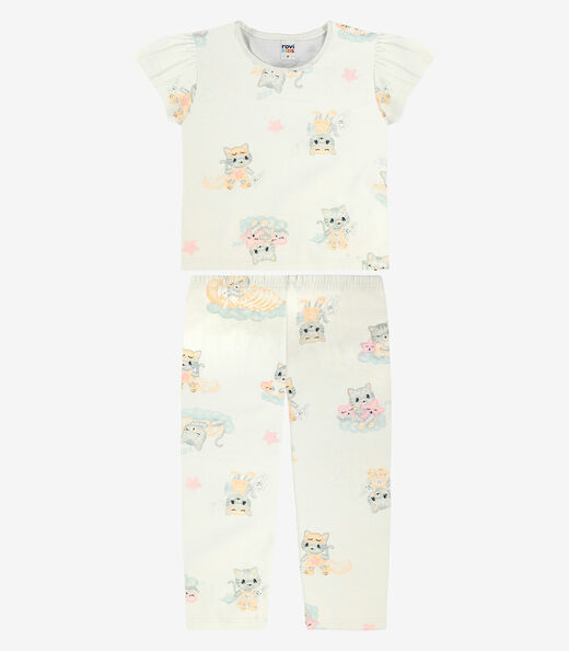 Image_Pijama Blusa Com Calça Infantil Rovi Kids Bege