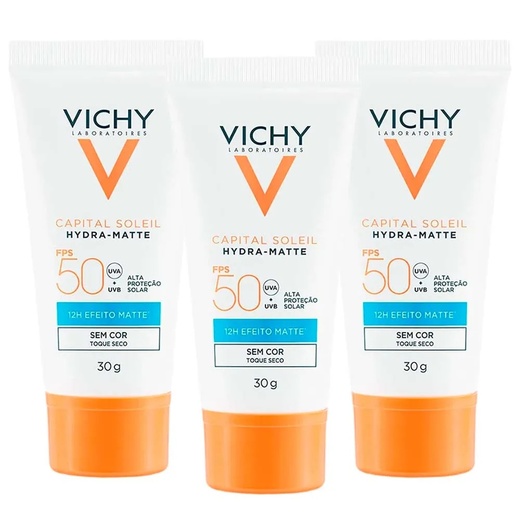 Image_Kit com 3 Unidades de Protetor Solar Facial Vichy Capital Soleil Hydra-Matte FPS
