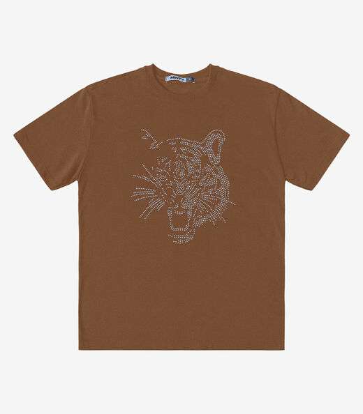 Image_T- Shirt Meia Malha Feminina Minty Marrom