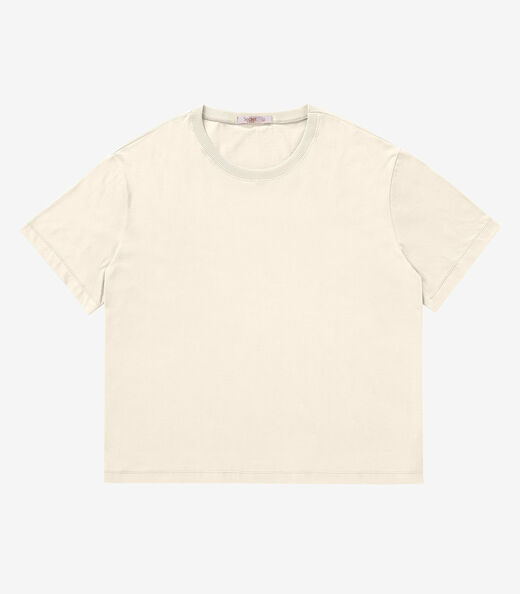 Image_Blusa Manga Curta Plus Size Secret Glam Bege