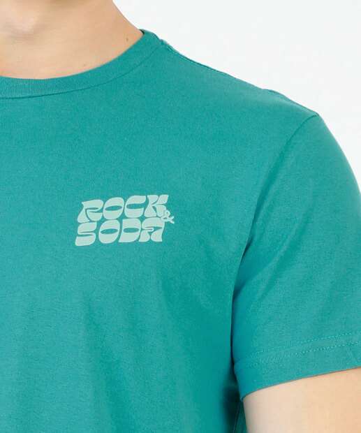 Camiseta Masculina Estampa Frase Manga Curta Rock & Soda