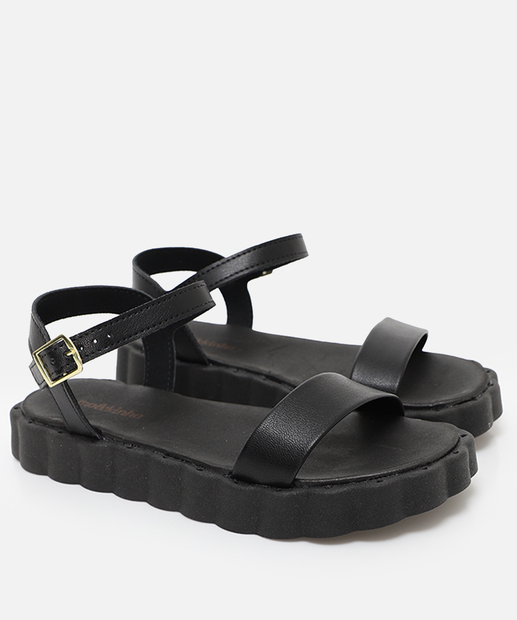 Sandália Infantil Tiras Molekinha Preto