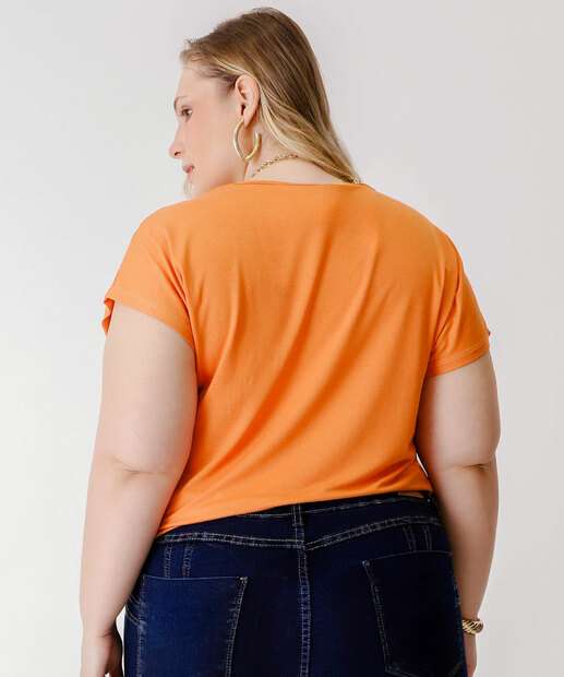 Blusa Plus Size Feminina Viscolycra Básica Marisa