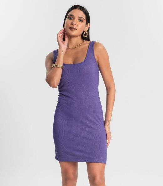 Image_Vestido Curto em Ribana Canelada Rovitex Roxo