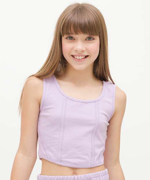 Blusa Juvenil Cropped Corselet Marisa Tam 10 a 16