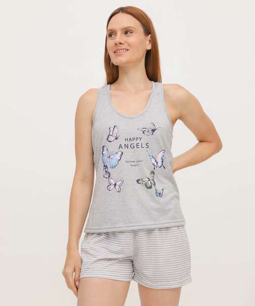 Pijama Feminino Nadador Estampado Marisa