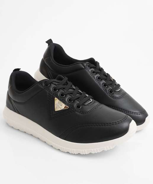 Tênis Casual Feminino Via Uno Preto