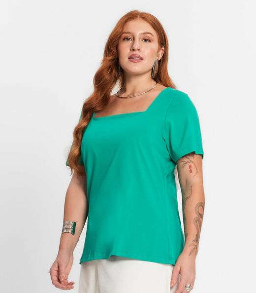 Blusa Feminina Plus Size Secret Glam Verde