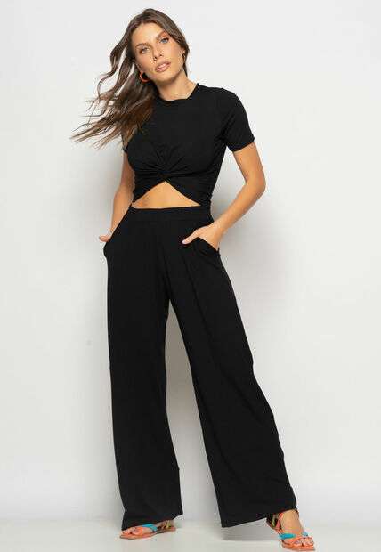 Image_Conjunto Cropped Nó e Wide Leg Malha Preto Salvatore