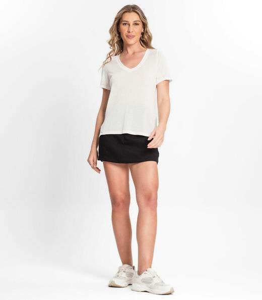 Blusa Feminina Decote V Endless Bege