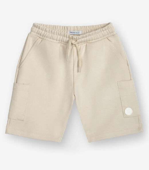 Bermuda Piquet Verona Menino Trick Nick Bege