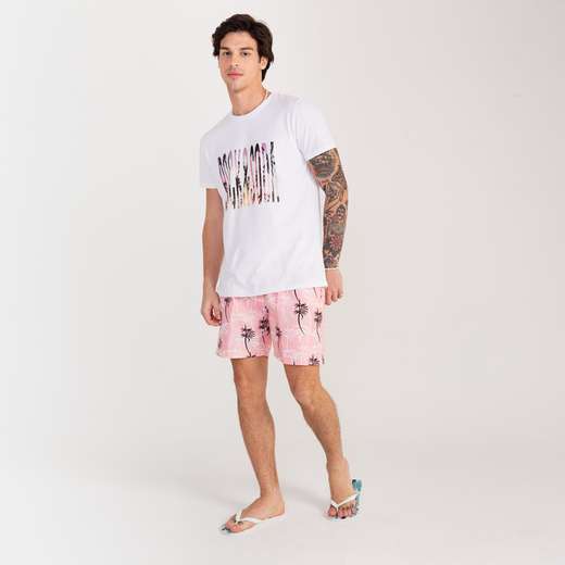 Image_Bermuda Estampada Rock e Soda Masculina Elástico Praia Verão