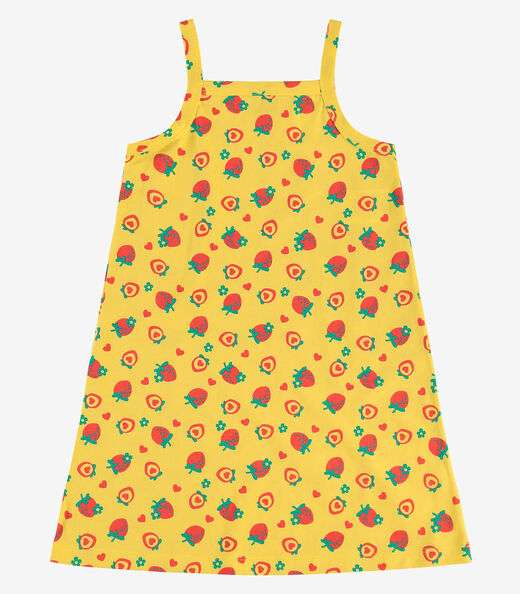 Image_Vestido de alça infantil em Meia Malha Rovi Kids Amarelo