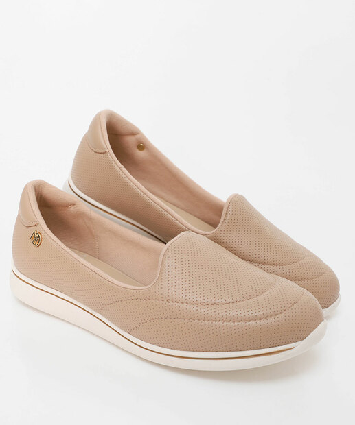 Tênis Casual Slip On Feminino Modare Bege