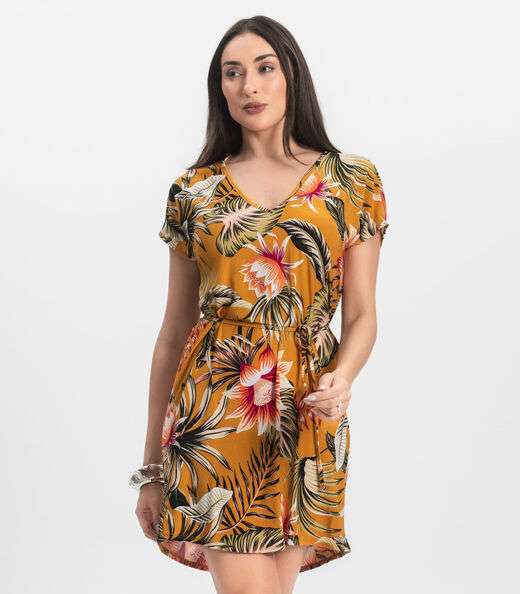 Vestido Feminino Liganete Infinita Cor Amarelo