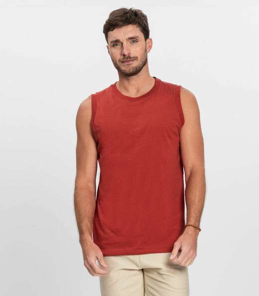 Image_Regata Masculina Básica Meia Malha Diametro Vermelho