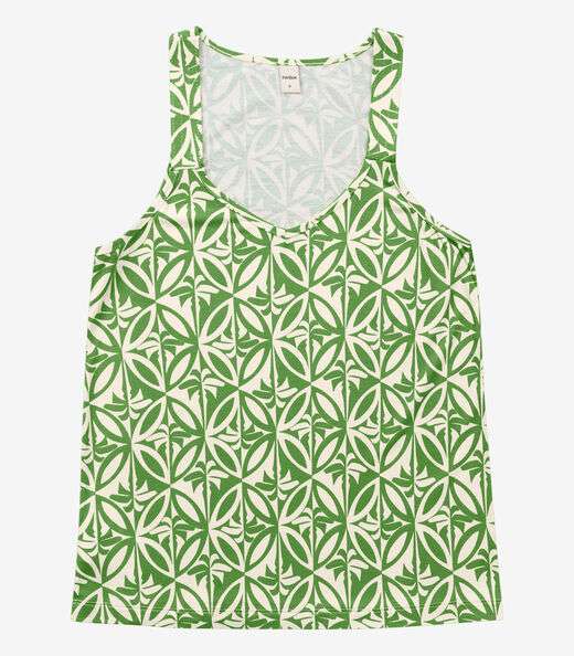 Regata Nadador Estampada Feminina Verde
