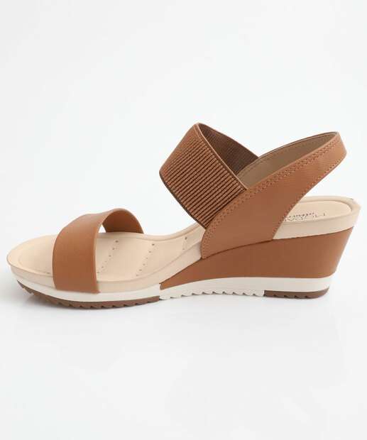 Sandália Feminina Plataforma Modare Caramelo