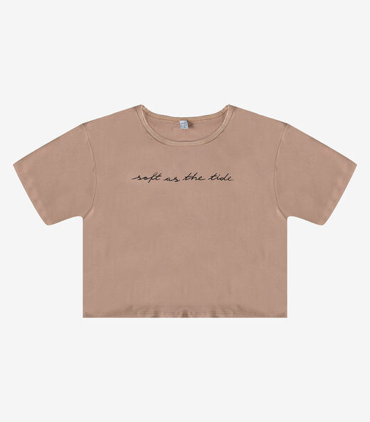 Blusa Feminina em Molecotton Viscose Infinita Cor Marrom