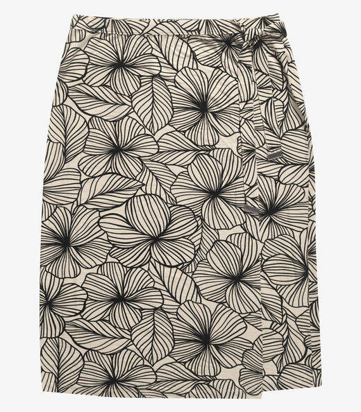 Saia Super Midi Feminina Plus Size Secret Glam Bege